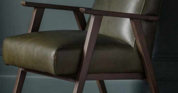 Neyland armchair heritage green leather discount