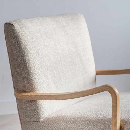 Gallery Direct Chedworth Accent Chair in Natural Linen