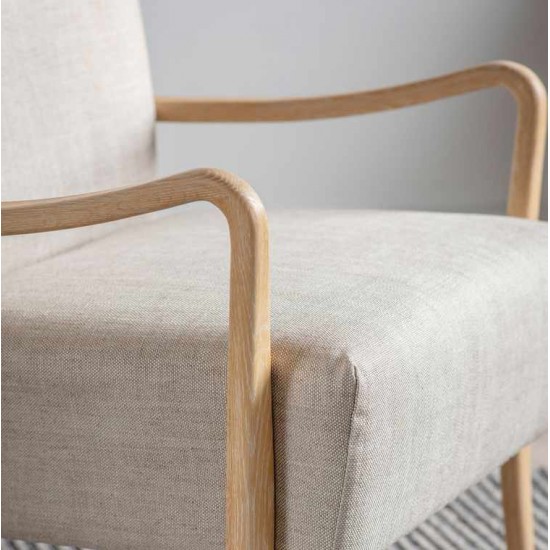 Gallery Direct Chedworth Accent Chair in Natural Linen