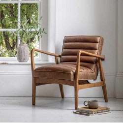 Gallery Direct Datsun Accent Chair in Vintage Brown