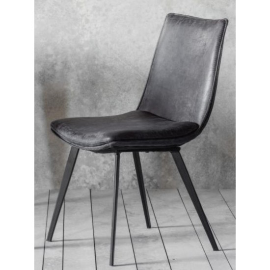 Gallery Direct Hinks Dining Chair - Grey - Price for a Pack of 2 Gallery Direct Hinks Dining Chair - Grey - Price for a Pack of 2