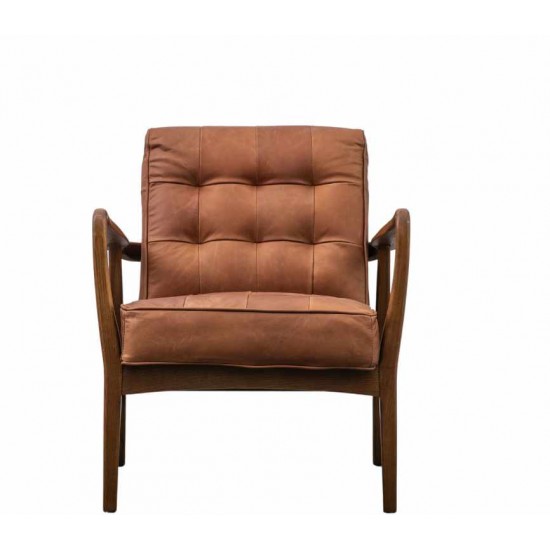 Gallery Direct Humber Accent Chair in Vintage Brown