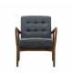 Gallery Direct Humber Accent Chair in Dark Grey Fabric