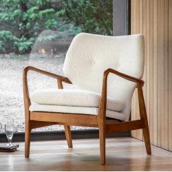 Gallery Direct Jensen Accent Chair in Cream Fabric