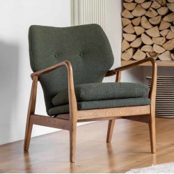 Gallery Direct Jensen Accent Chair in Green Fabric