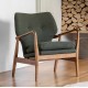 Gallery Direct Jensen Accent Chair in Green Fabric