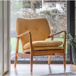 Gallery Direct Jensen Accent Chair in Ochre Fabric