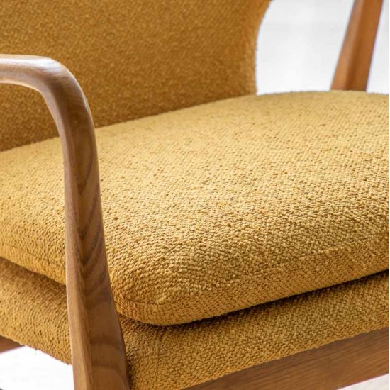 Gallery Direct Jensen Accent Chair in Ochre Fabric