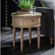 Gallery Direct Mustique Round Side Table with Drawer