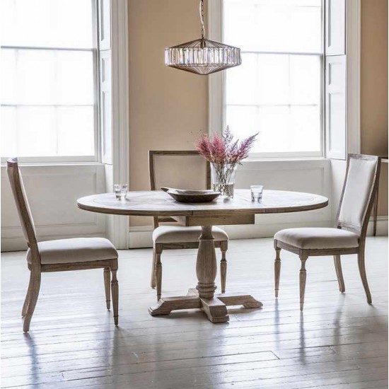 Gallery Direct Mustique Round Extending Dining Table 