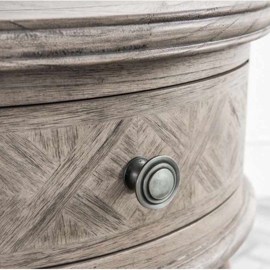 Gallery Direct Mustique Round Side Table with Drawer