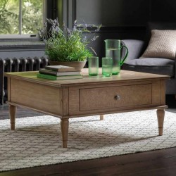 Gallery Direct Mustique Square Coffee Table with 2 Drawers