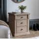Gallery Direct Vancouver 3 Drawer Bedside Gallery Direct Vancouver 3 Drawer Bedside
