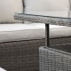Bordeaux Corner Sofa Set with Table - Grey - 1 x 3 Seater Sofas & 1 x 2 Seater Sofa