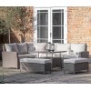 Bordeaux Corner Sofa Set with Table - Grey - 2 x 3 Seater Sofas