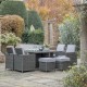 Bordeaux Cube 8 Seater Dining Set - Natural Brown