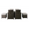 Bordeaux Cube 8 Seater Dining Set - Natural Brown