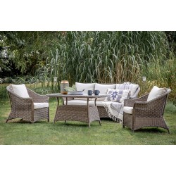 Bordeaux Sofa & Chairs Dining Set - Grey