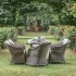 Bordeaux Oblong Table & 6 Chairs - Natural Brown