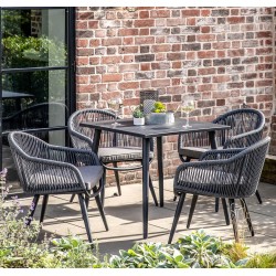 Project 62 lena wood & best sale rope patio chair with ottoman