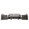 Cannes Sofa Set with 2 Chairs & Table - Natural Brown