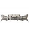 Lille Sofa with 2 Chairs and Coffee Table - Stone Grey