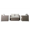 Rennes Sofa, Chairs & Coffee Table Set - Natural Brown