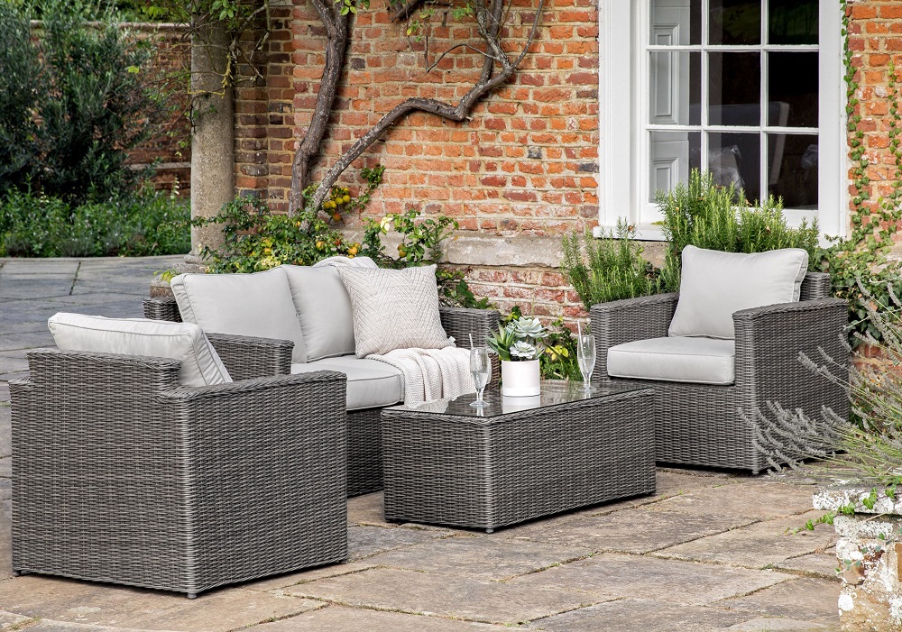 Rattan sofa and 2 chairs clearance