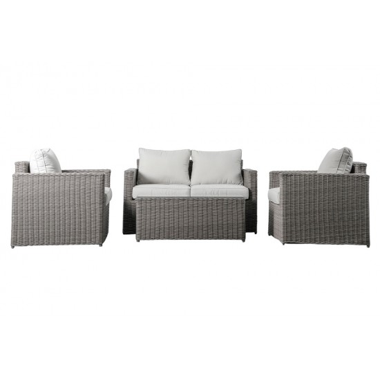 Rennes Sofa, Chairs & Coffee Table Set - Grey