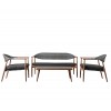 Toulon Sofa with 2 Chairs and Coffee Table