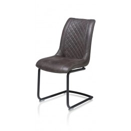 Habufa 22443 Armin Leather Dining Chair - Anthracite  