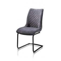 Habufa 22441 Armin Plush Velvet Dining Chair - Anthracite  - IN STOCK AND AVAILABLE