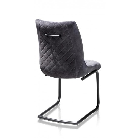 Habufa 22441 Armin Plush Velvet Dining Chair - Anthracite