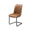 Habufa 22443 Armin Leather Dining Chair - Cognac