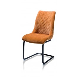 Habufa 22441 Armin Plush Velvet Dining Chair - Ochre
