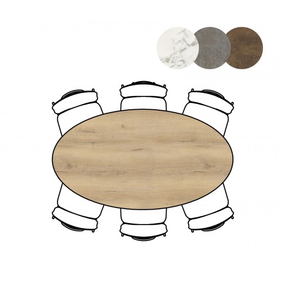 Habufa Masura 45785 Ellipse Dining Table - 180cm long 