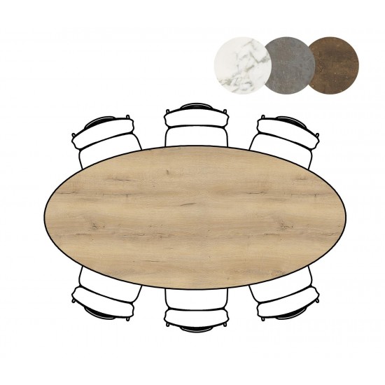 Habufa Masura 45786 Ellipse Dining Table - 220cm long