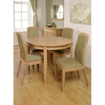 Nathan Oak 2905 Circular Dining Table on Legs with Sunburst Top - 116