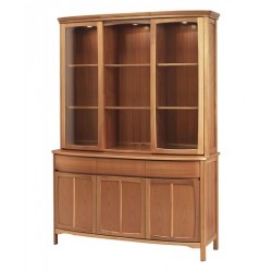 4804 Nathan Shades Shaped Glass Door Display Top Unit and 1814 Sideboard Base - Complete Unit (TK303T & TK303B)