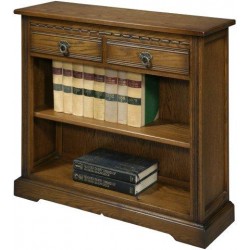 2792 Wood Bros Old Charm Low Open Bookcase with Drawers
