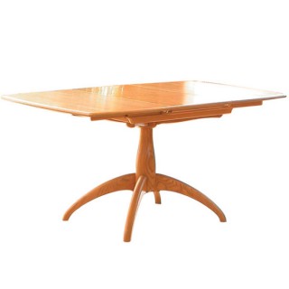 Drop leaf pedestal clearance dining table
