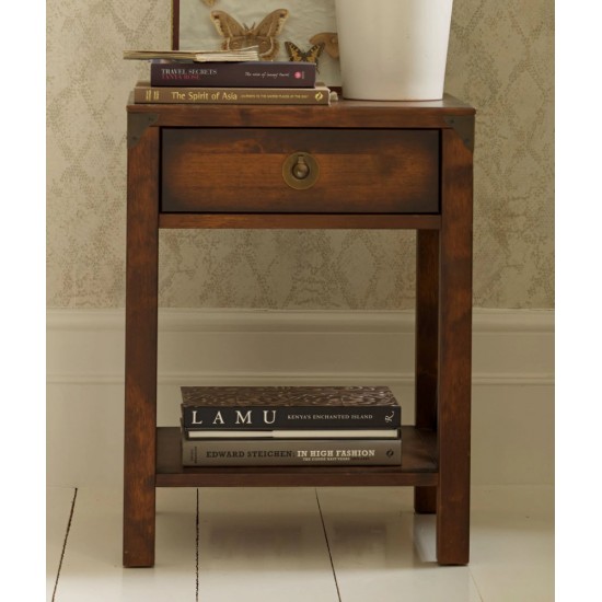 Balmoral 1 Drawer Side Table - IN STOCK AND AVAILABLE IN CHESTNUT FINISH