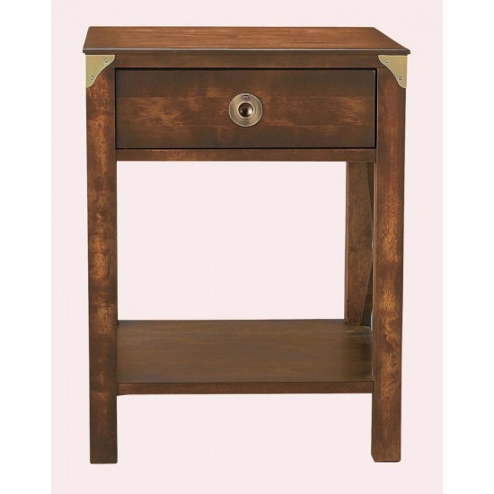 Balmoral 1 Drawer Side Table - IN STOCK AND AVAILABLE IN CHESTNUT FINISH