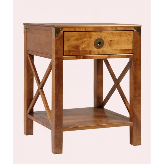 Balmoral 1 Drawer Side Table - IN STOCK AND AVAILABLE IN CHESTNUT FINISH