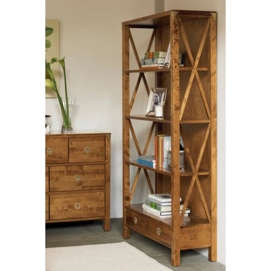 Balmoral 2 Drawer Single Bookcase