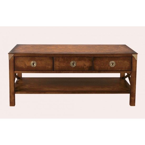 Balmoral 3 Drawer Coffee Table - IN STOCK AND AVAILABLE IN CHESTNUT FINISH