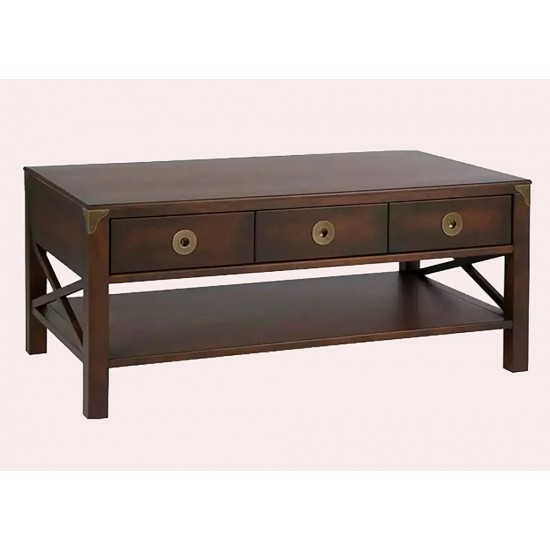 Balmoral 3 Drawer Coffee Table - IN STOCK AND AVAILABLE IN CHESTNUT FINISH