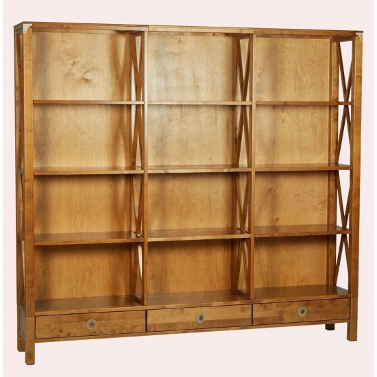 Balmoral 3 Drawer Triple Bookcase