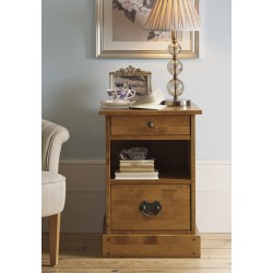 Garrat 2 Drawer Side Table - IN STOCK AND AVAILABLE IN HONEY WITH FREE DELIVERY