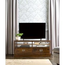 Garrat 2 Drawer TV Unit - IN STOCK AND AVAILABLE IN HONEY WITH FREE DELIVERY